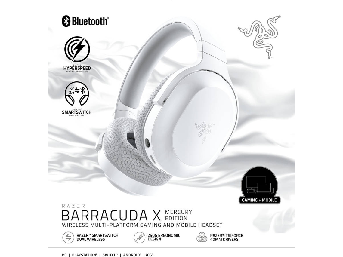 Auriculares Gaming RAZER Barracuda X (Over Ear - Micrófono