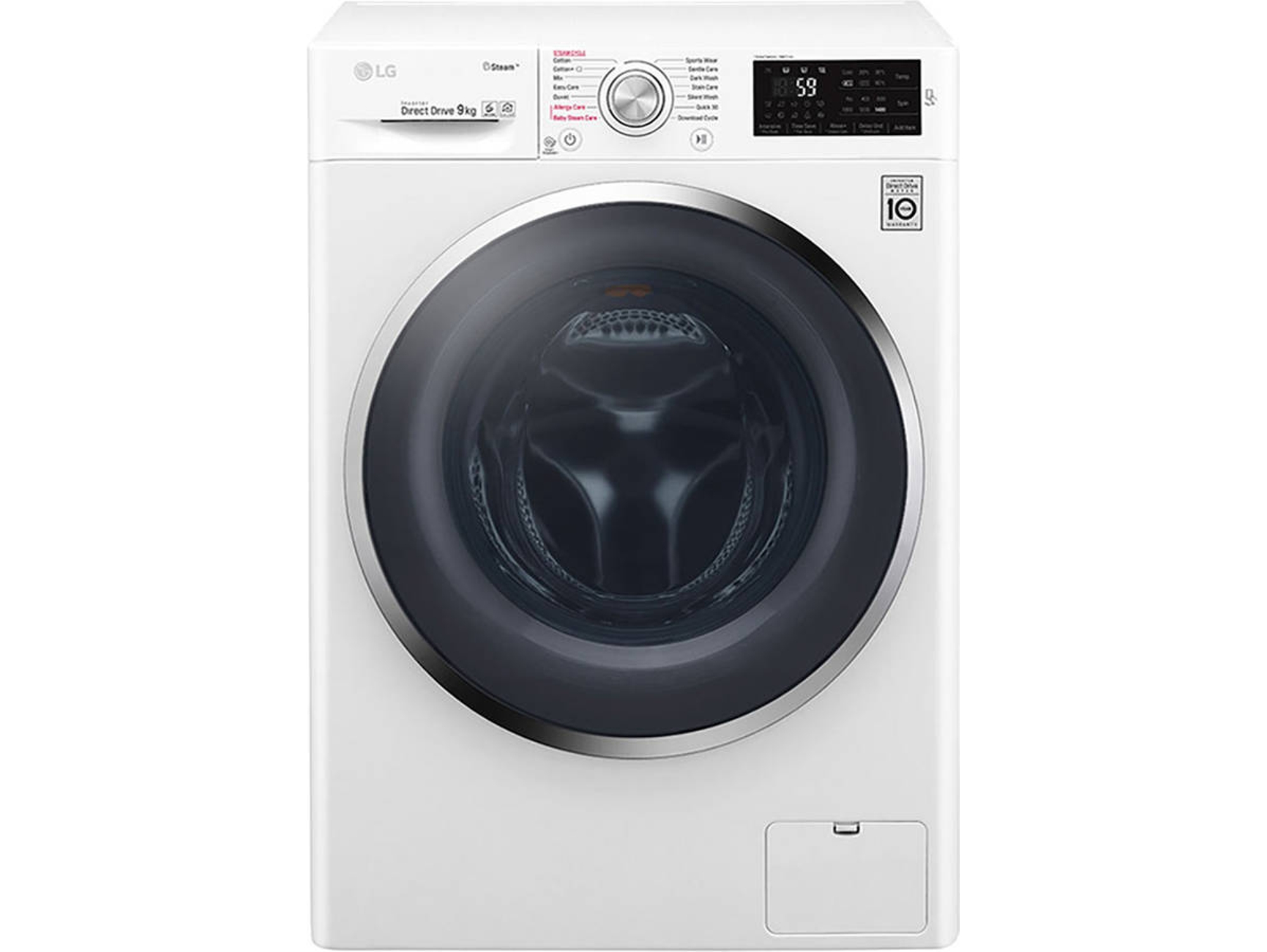 Lavadora LG F4J6VY2W (9 kg - 1400 rpm - Blanco)