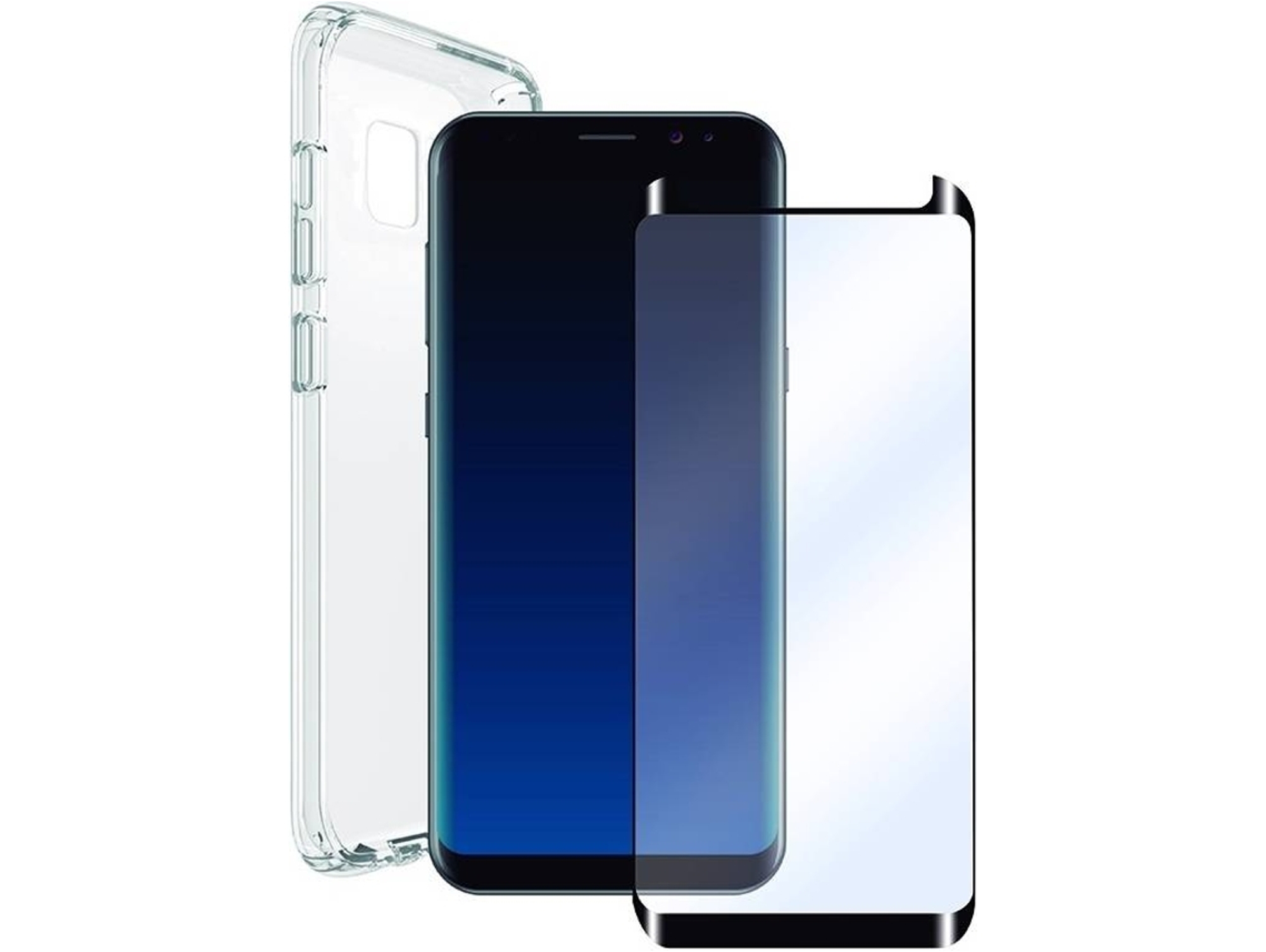 Carcasa y Protector de Pantalla Samsung Galaxy S9 MUVIT Crystal Transparente