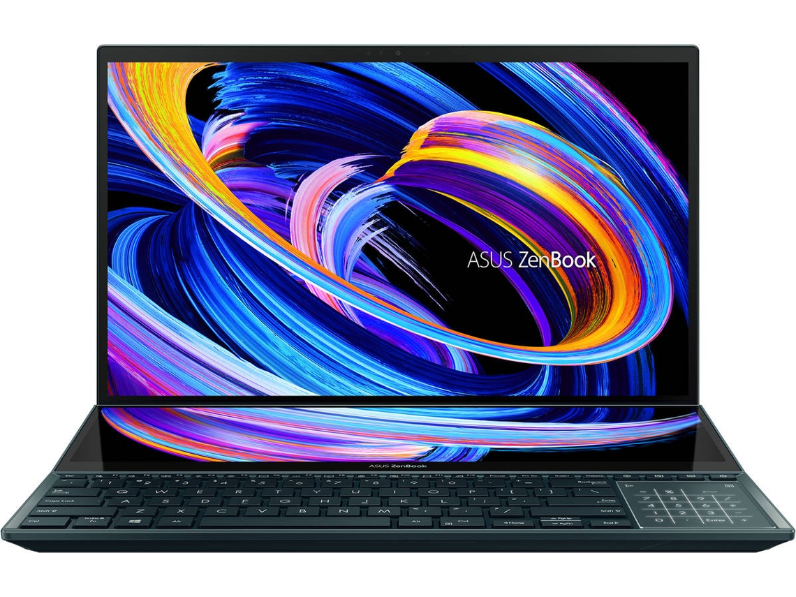 Portátil ASUS ZenBook Pro Duo 15 UX582HS-H2014W (15.6'' - Intel Core i7-11800H - RAM: 32 GB - 1 TB SSD - NVIDIA GeForce RTX 3080)