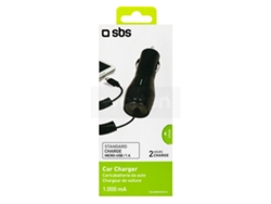 Cable de coche microUSB SBS 1000 mAh negro