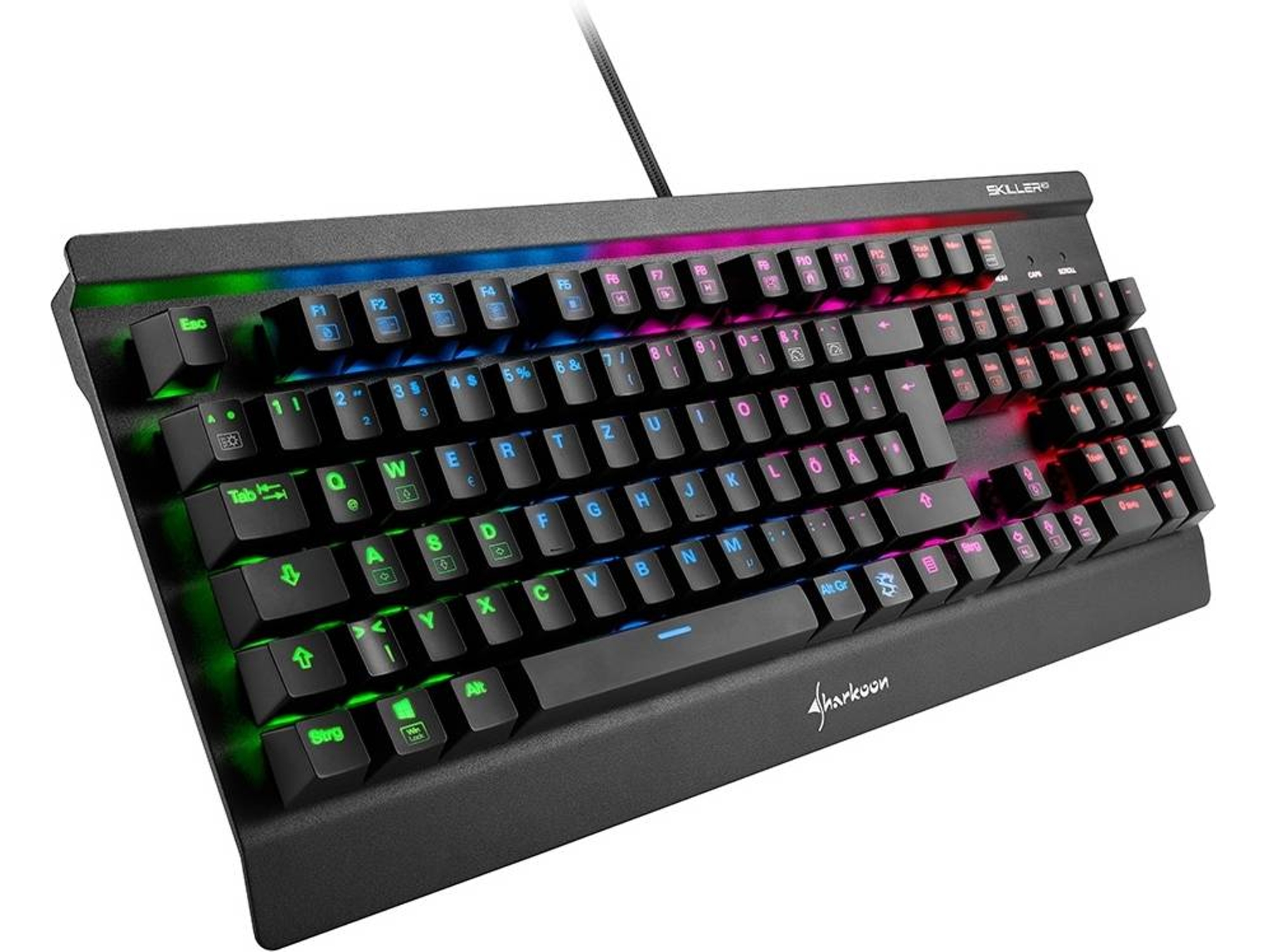Teclado Gaming SHARKOON Skiller SGK3 (Mecánico - Español - Negro)
