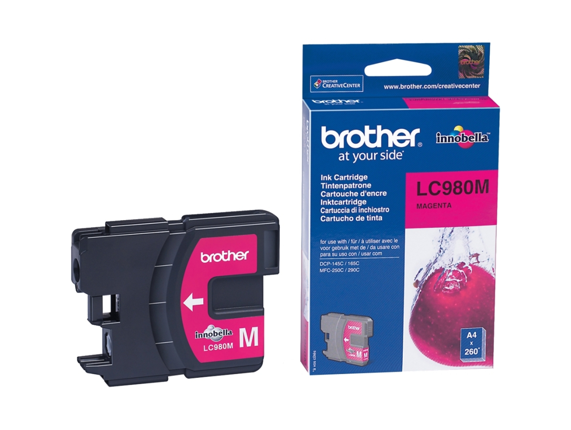 Cartucho de tinta Original BROTHER LC980MBP Magenta 260 páginas