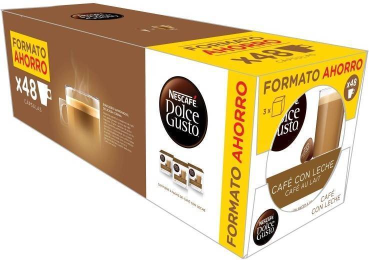 Cápsulas de Café DOLCE GUSTO Café con Leche (48 cápsulas)