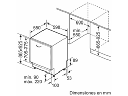 Lavavajillas Integrable SIEMENS - SX65ZX07CE (60 cm - Clase B - Negro)