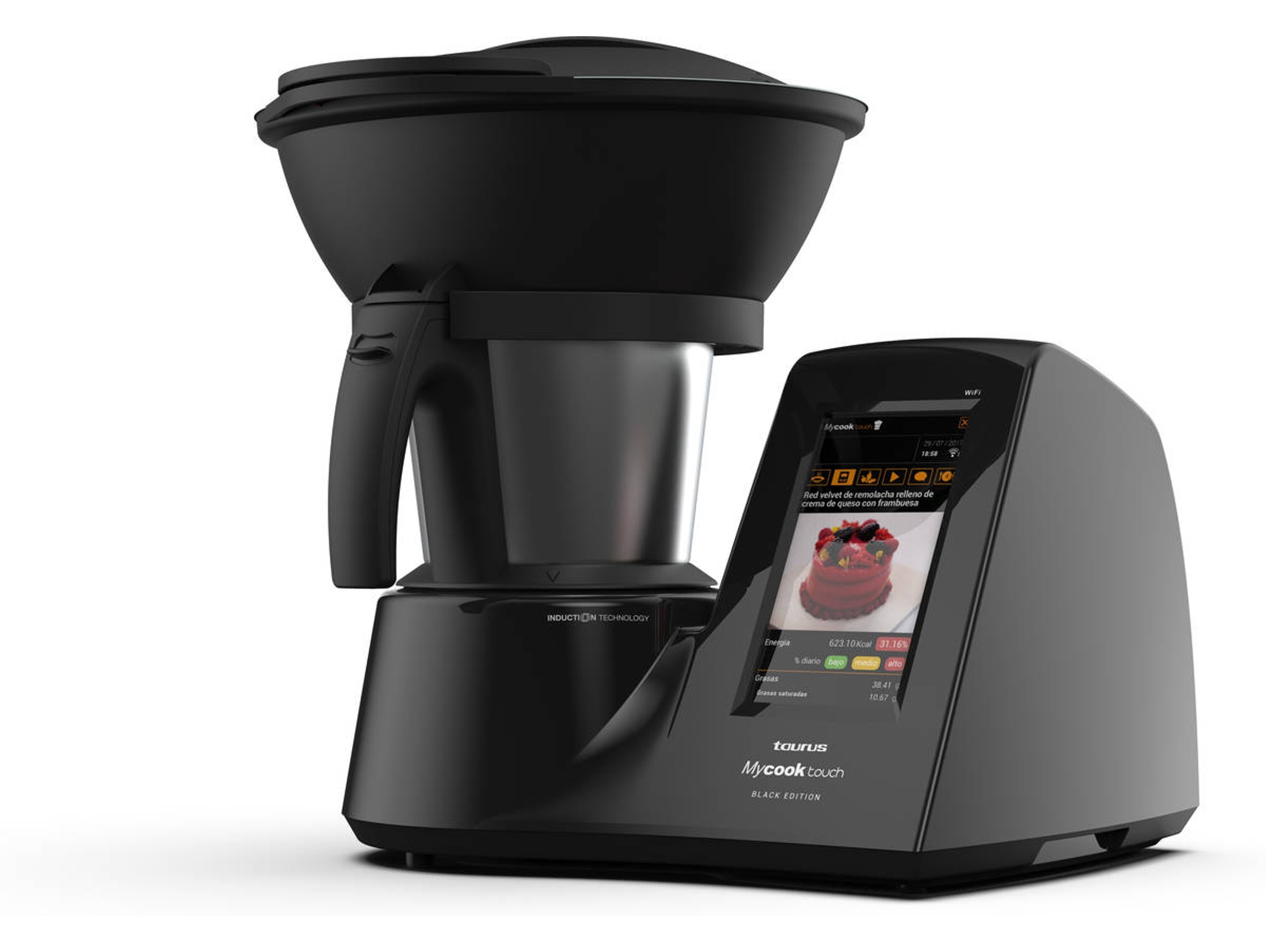 Robot de Cocina TAURUS My Cook Touch Black Edition Wifi (2 L - 1600 W)