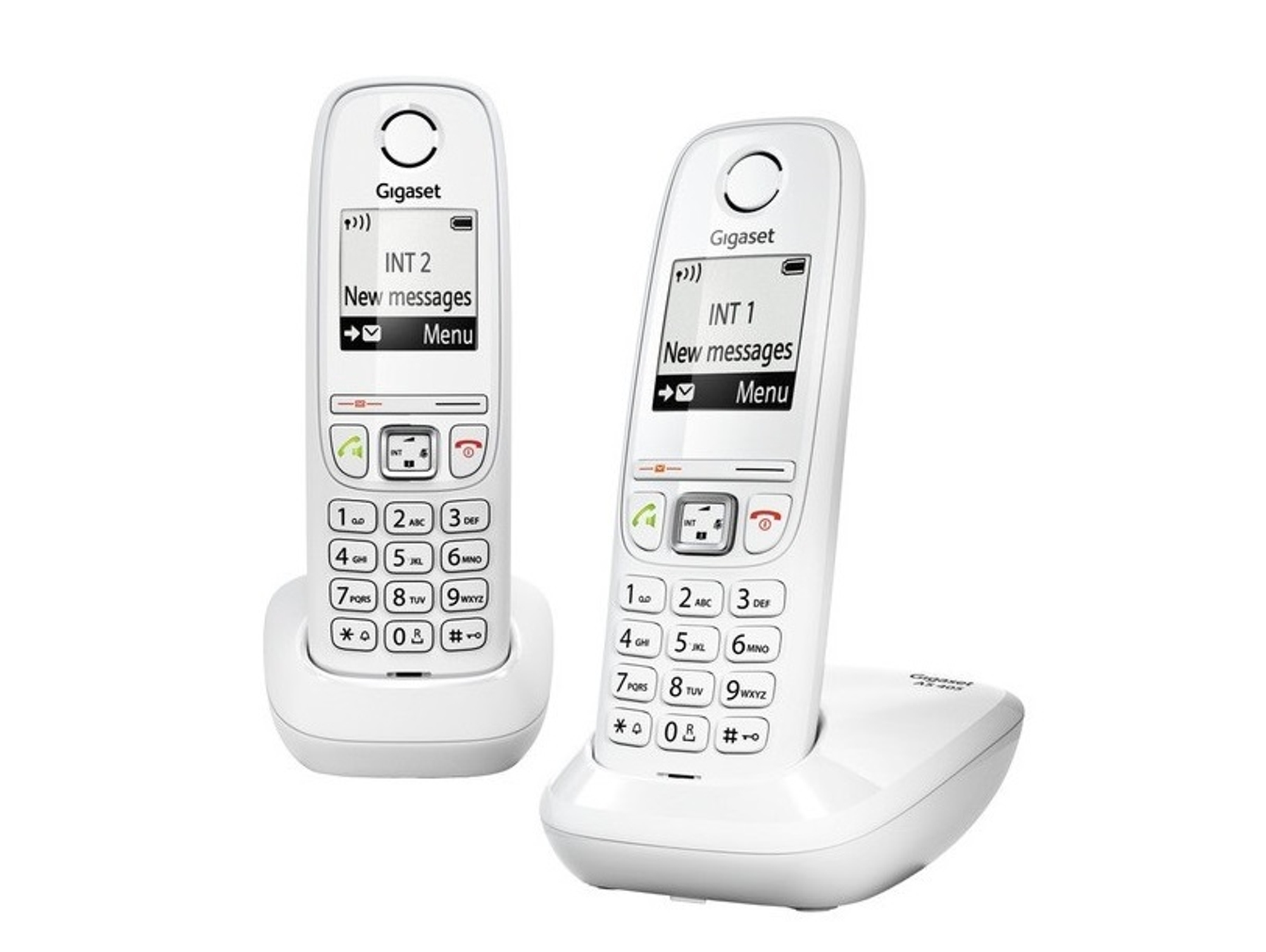 Teléfono Inalámbrico GIGASET AS405 Duo Blanco