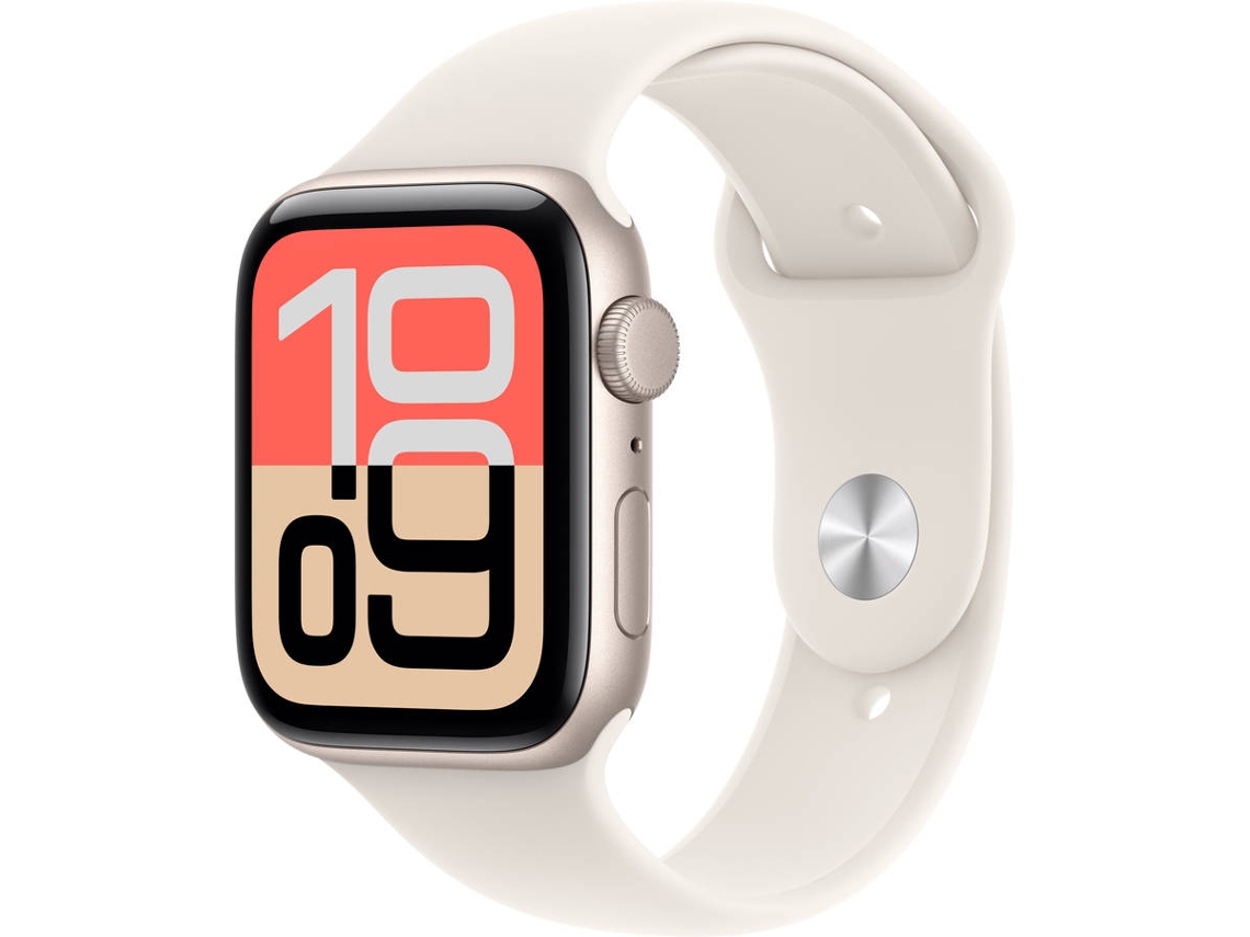  APPLE Watch SE 3 GPS 44 mm Blanco Estrella Aluminio con Correa Deportiva Blanco Estrella (Tamaño S/M)