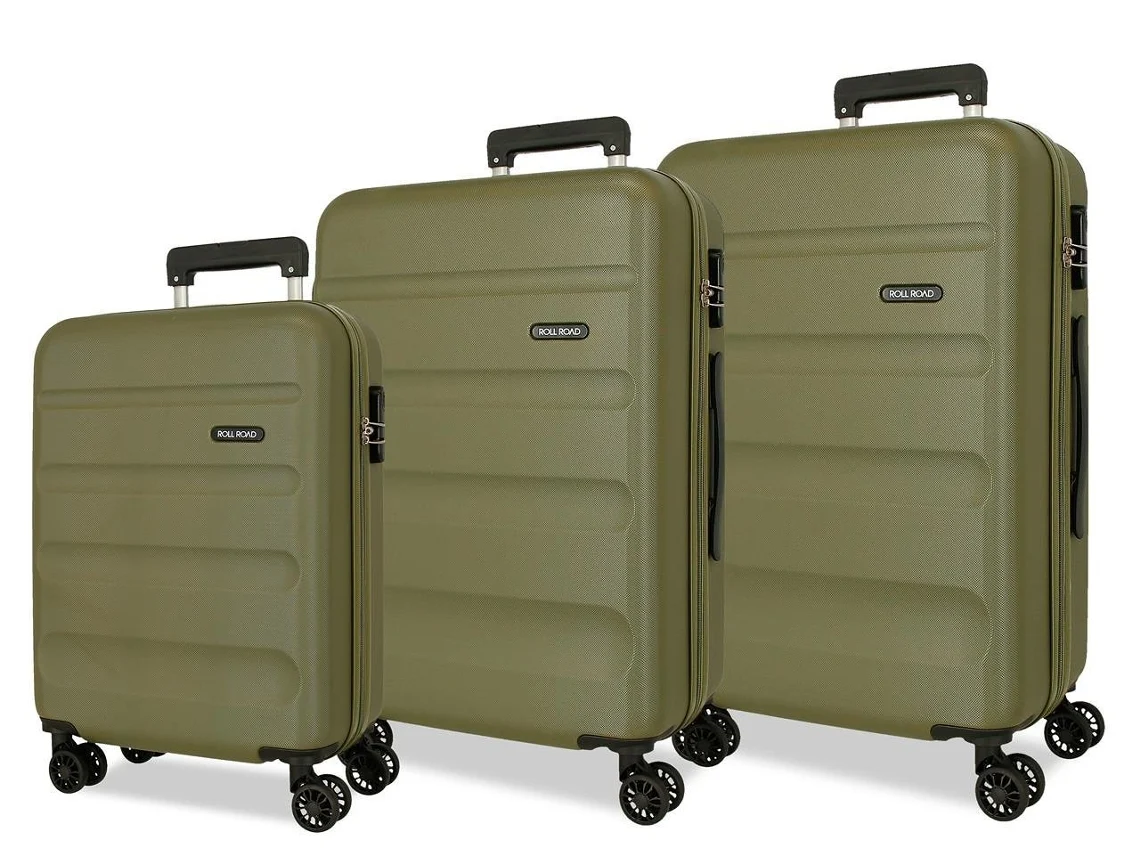 Conjunto de maletas ROLL ROAD Caqui (55/65/75 cm - 35/56/91 L)