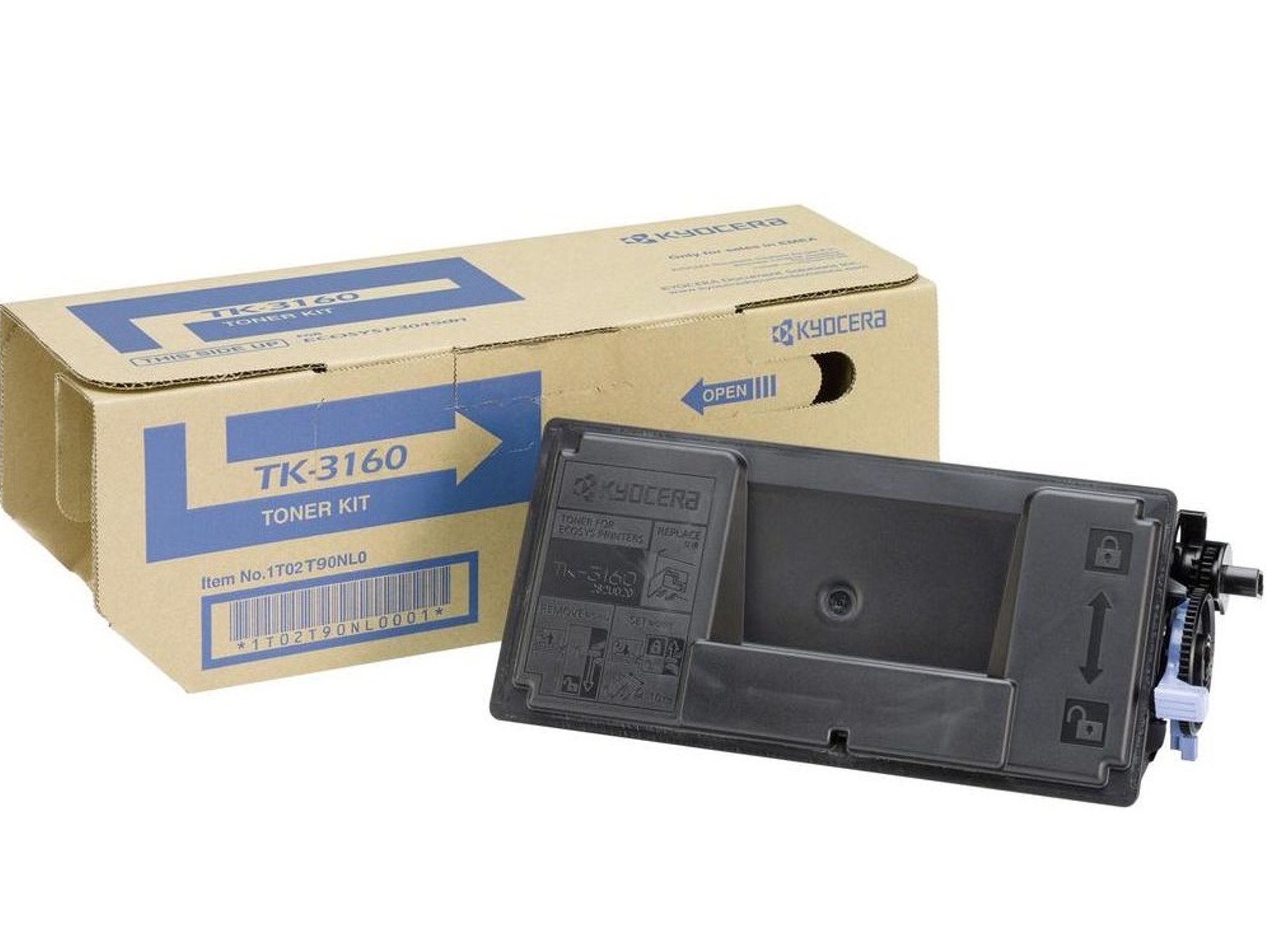 Cartucho de tóner Original KYOCERA TK-3160 Negro