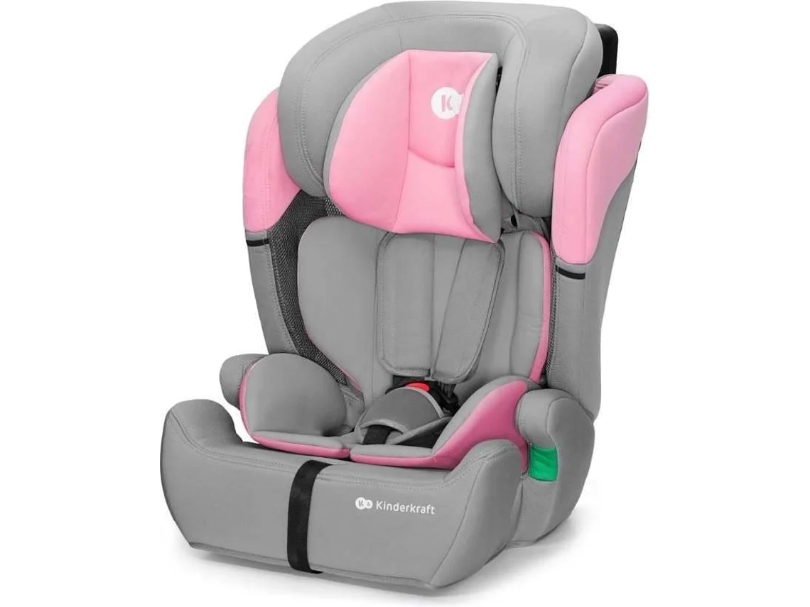 Silla De Coche Kinderkraft COMFORT UP i-Size 76–150 cm con asiento amplio, inserto modular extraíble y funda lavable Rosa