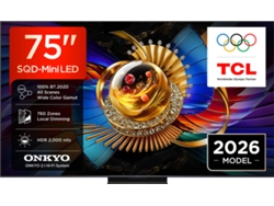 TV TCL 75Q7D PRO (SQD MiniLED - 75" - 191 cm - 4K Ultra HD - Smart TV)