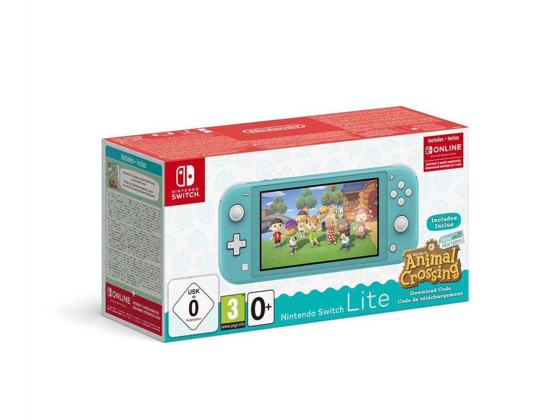 Consola Nintendo Switch Lite + Animal Crossing (32 GB - Turquesa)