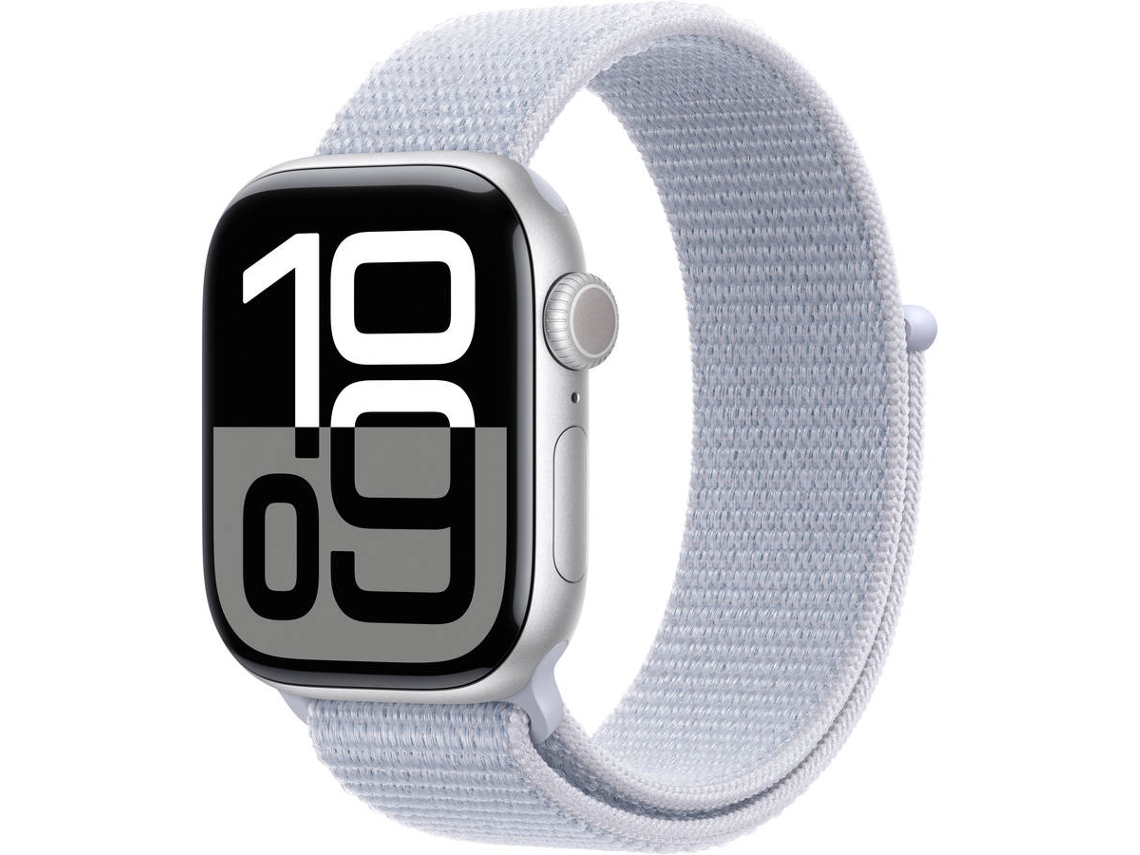 APPLE Watch Series 10 GPS + Cellular 42mm Aluminio Plata con Correa Loop Deportiva Azul Nuvem