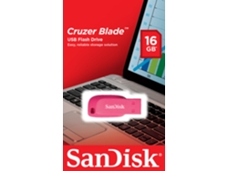 Pendrive SANDISK Cruzer Blade 16GB Rosa