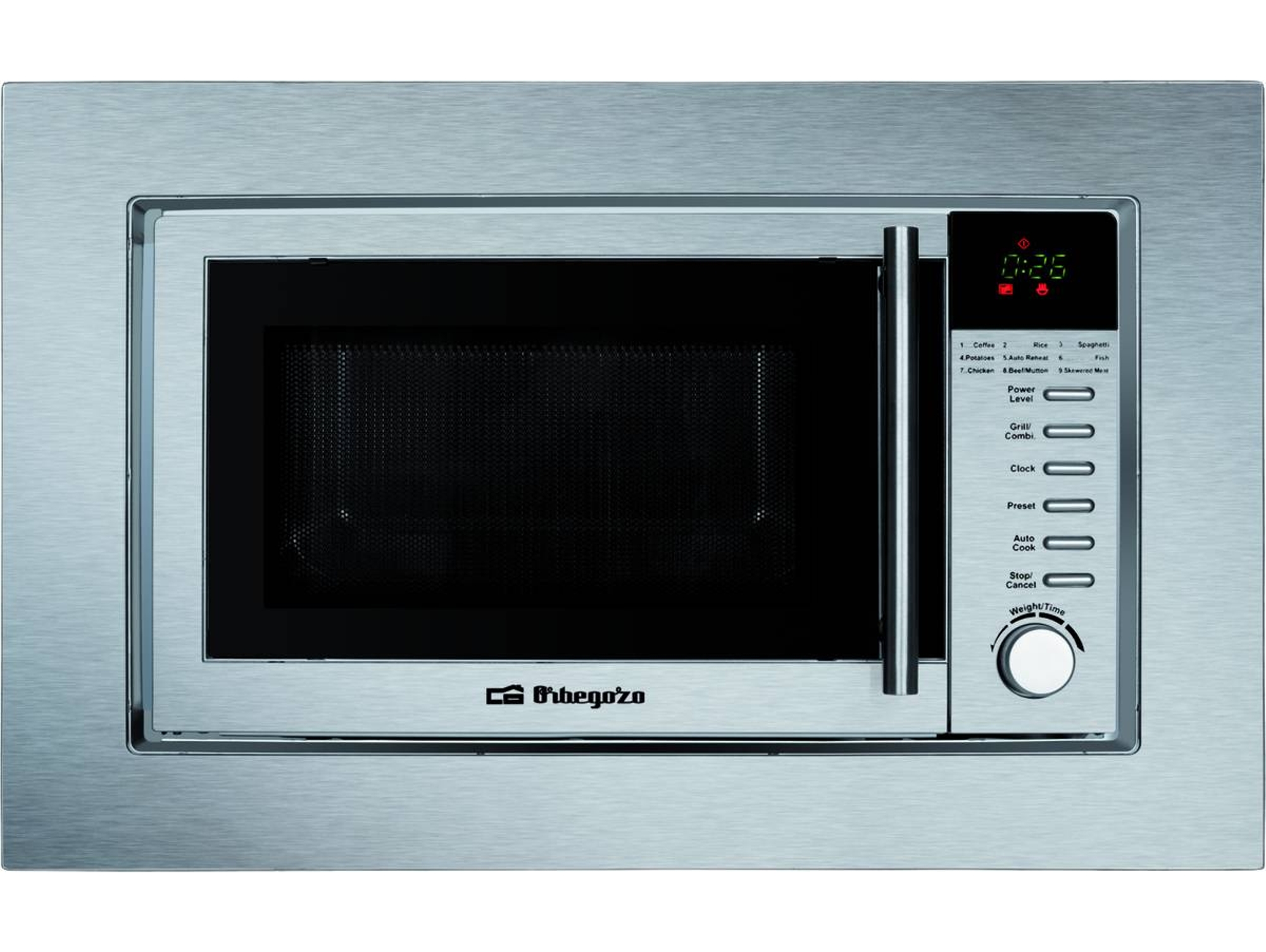 Microondas Integrable ORBEGOZO MIG 2025 (20 L - Con grill - Inox)