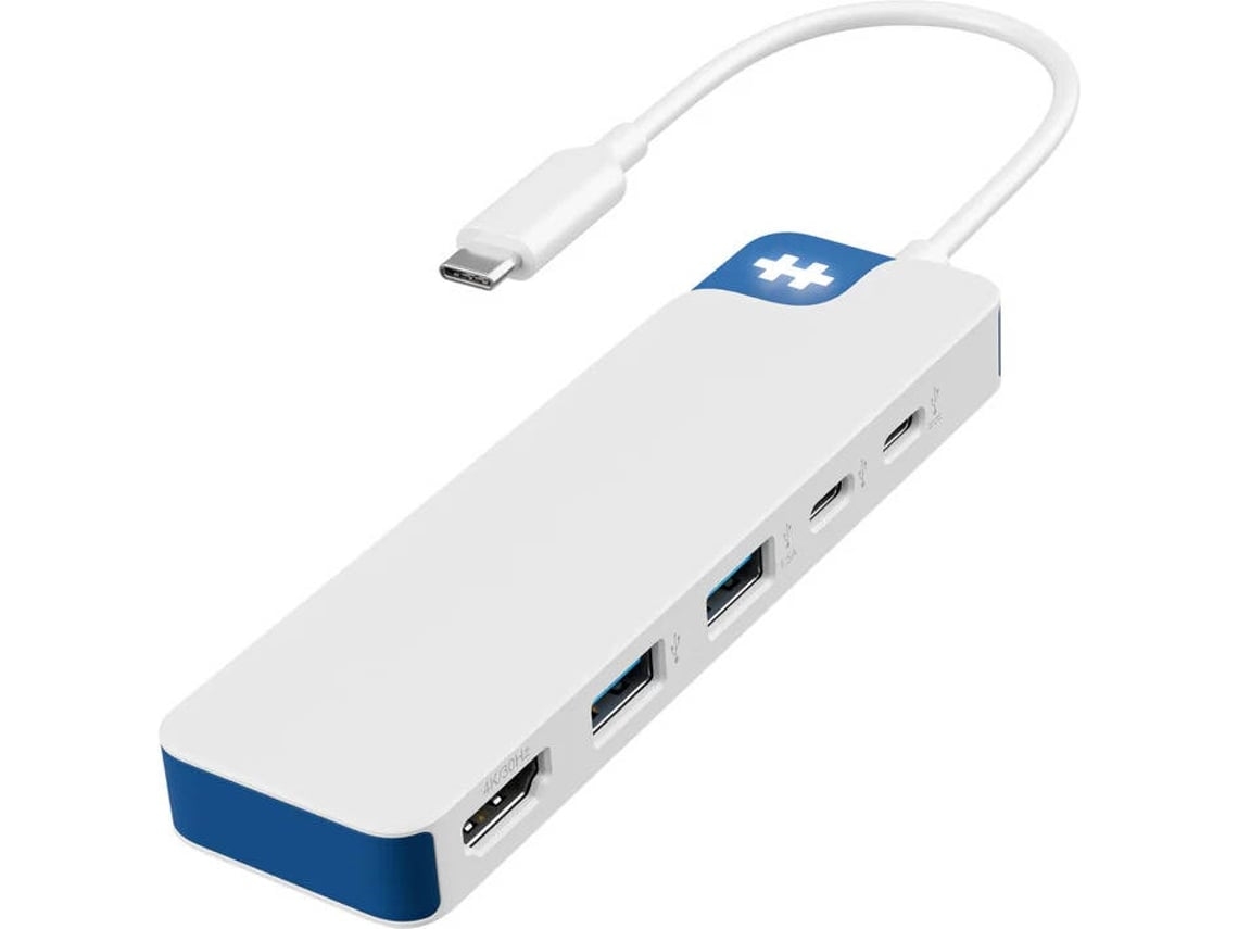 Hub de Interfaz HYPER HD4101BUGL (5 Puertos - Blanco)  