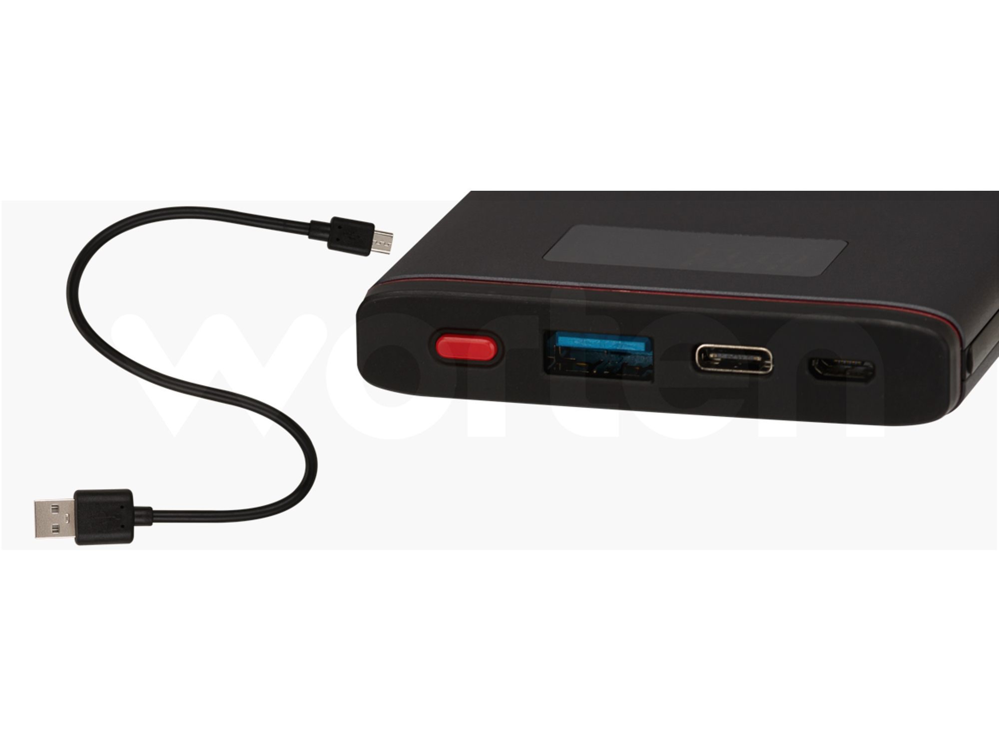Powerbank MUVIT 10000 (10000 mAh - Micro USB - Negro)