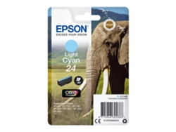 Cartucho de tinta original EPSON, Tinta Claria Photo, 24, Elefante 5,1 ml, Cian claro, C13T24254012, T2425