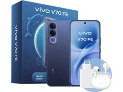Pack Smartphone VIVO V70 FE (6.83'' - 8 GB - 256 GB - Ocean Blue) + Auriculares + Cargador