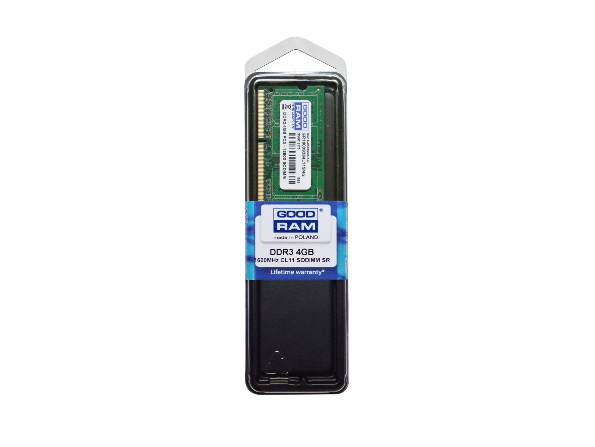 Memoria RAM DDR3 GOODRAM GR1600S364L11S/4G (4 GB - 1600 MHz - CL 11 - Verde)