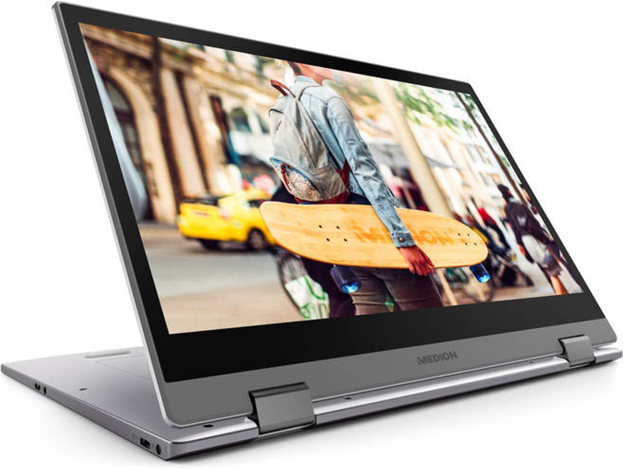 Portátil Convertible 2 en 1 MEDION Akoya E4271 - 30025806 (14'' - Intel Celeron N4000 - RAM: 4 GB - Disco Duro: 64 GB eMMC - Intel UHD 600)
