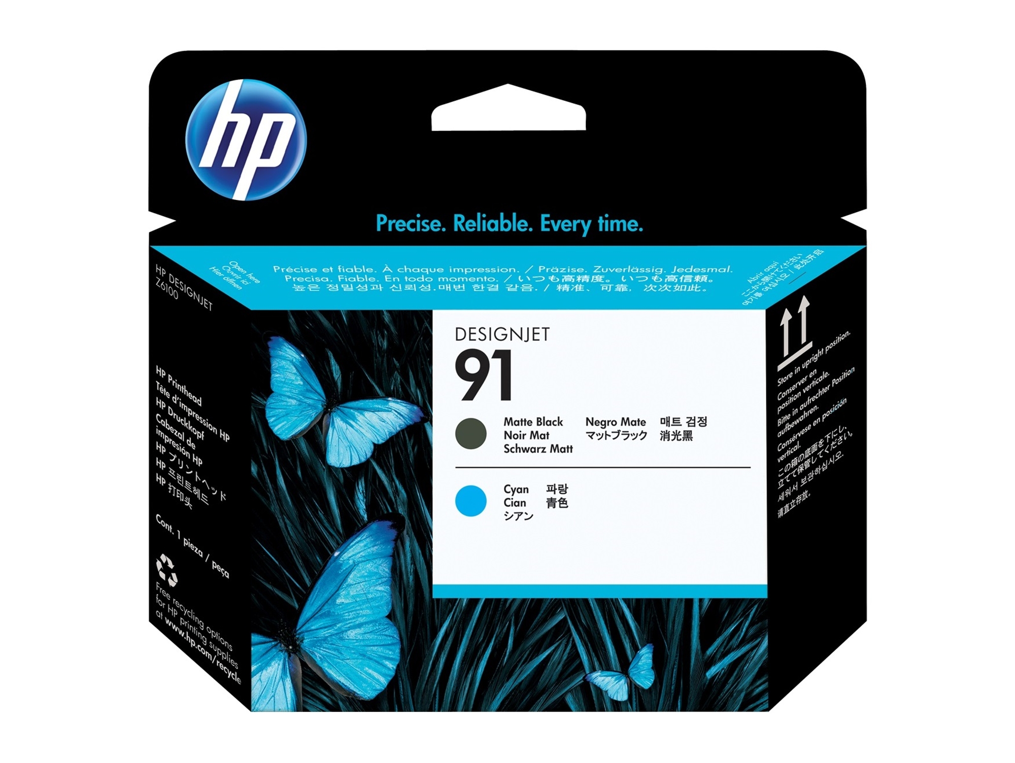 Cabezal HP 91 C9460A Negro Mate y Cian