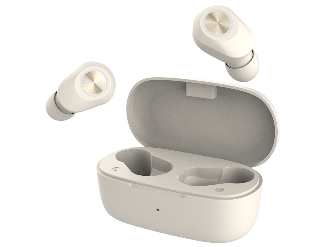 Auriculares Bluetooth GOODIS Buds (In Ear - Micrófono - Beige)
