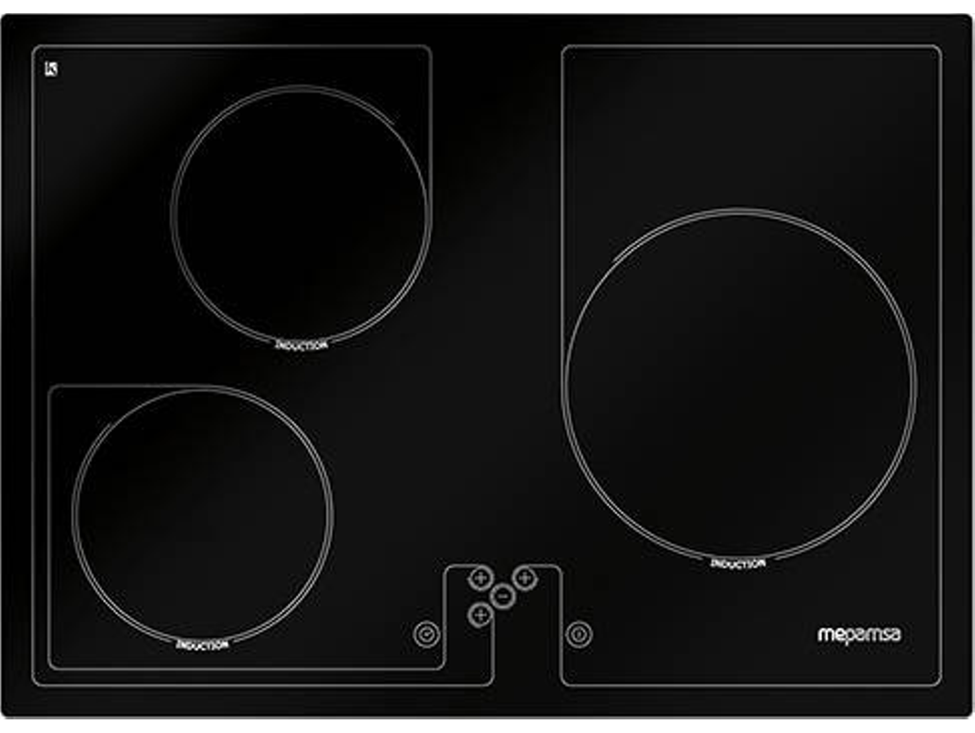 Placa de Inducción MEPAMSA IT 530 G (Eléctrica - 60 cm - Negro)