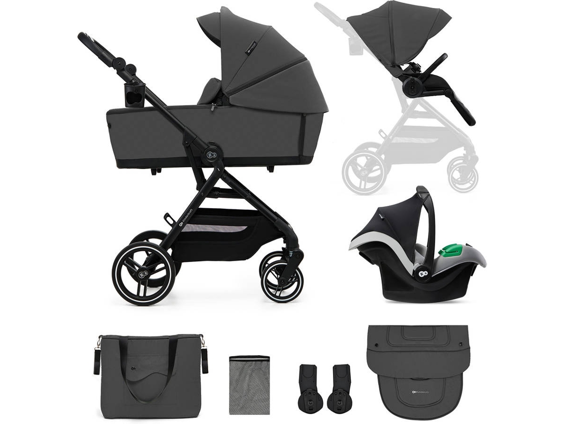 Cochecito KINDERKRAFT de Bebé Universal YOXI 3 en 1 (Gris)