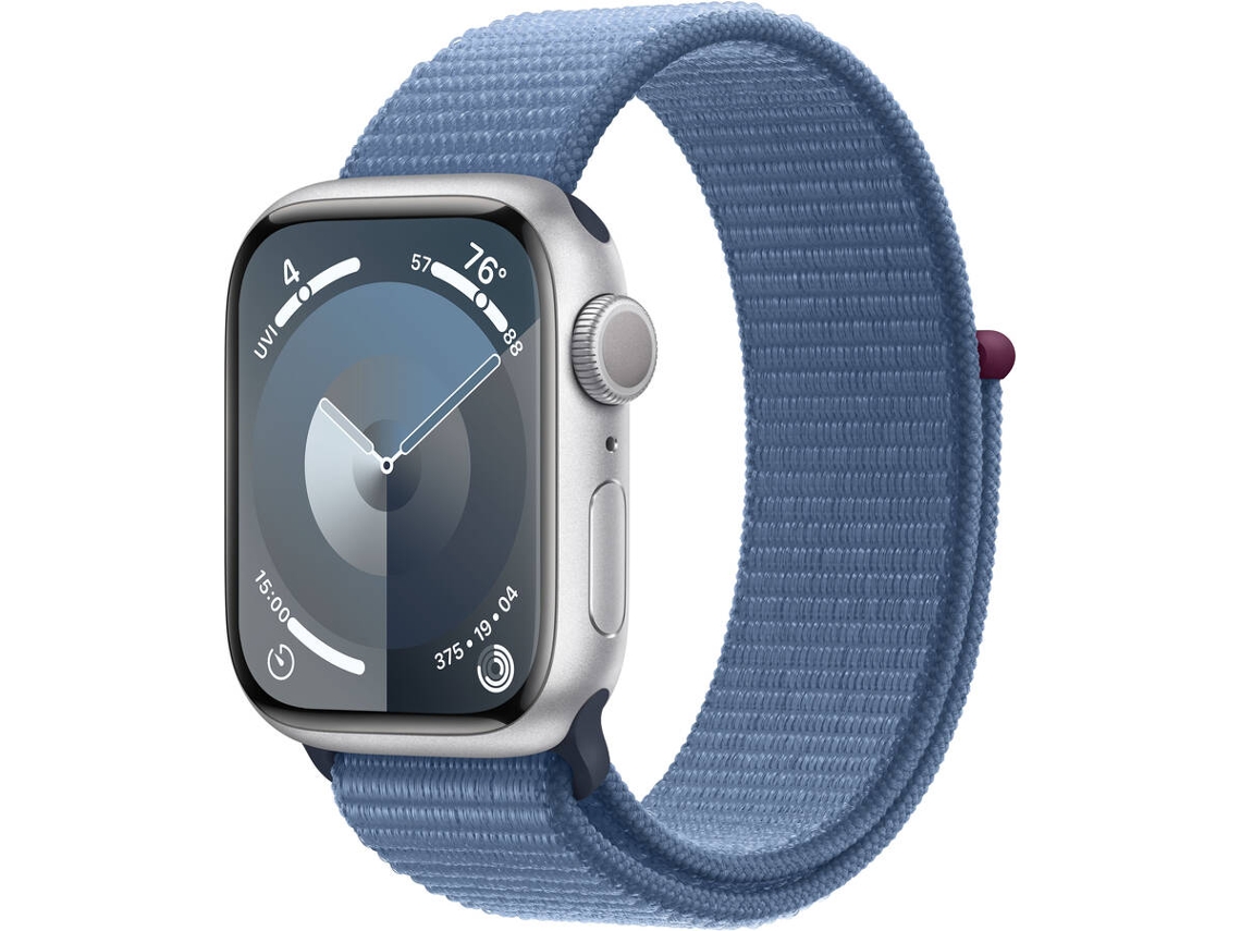 APPLE Watch Series 9 GPS 41 mm Plata con Loop Deportiva Azul-Invierno