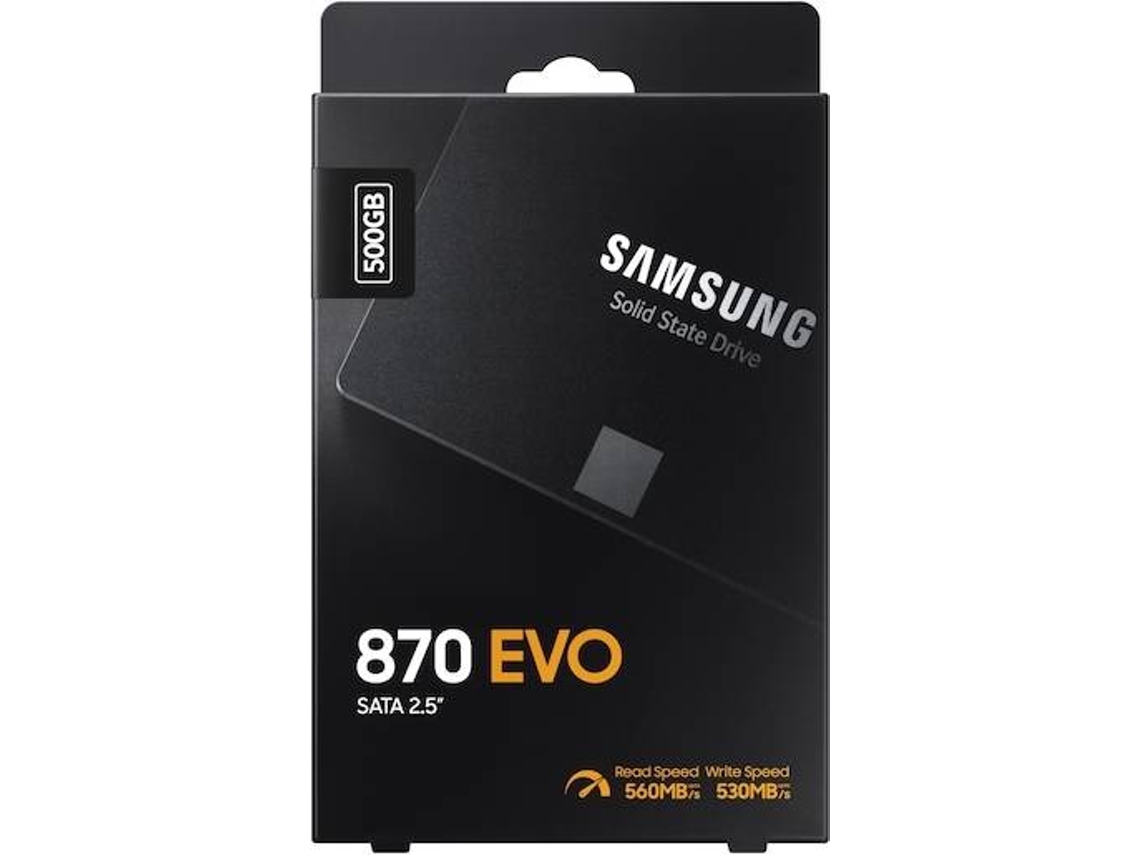 Disco SSD Interno SAMSUNG 870 EVO (500 GB - Serial ATA III - 560