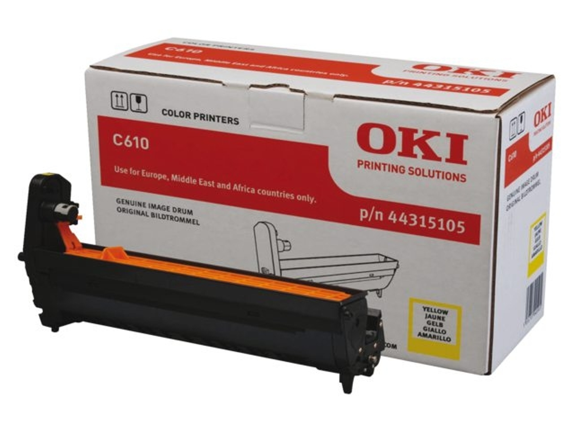 Tambor OKI  44315105 20000Pág Amarillo  para C610dn, 610dtn, 610n