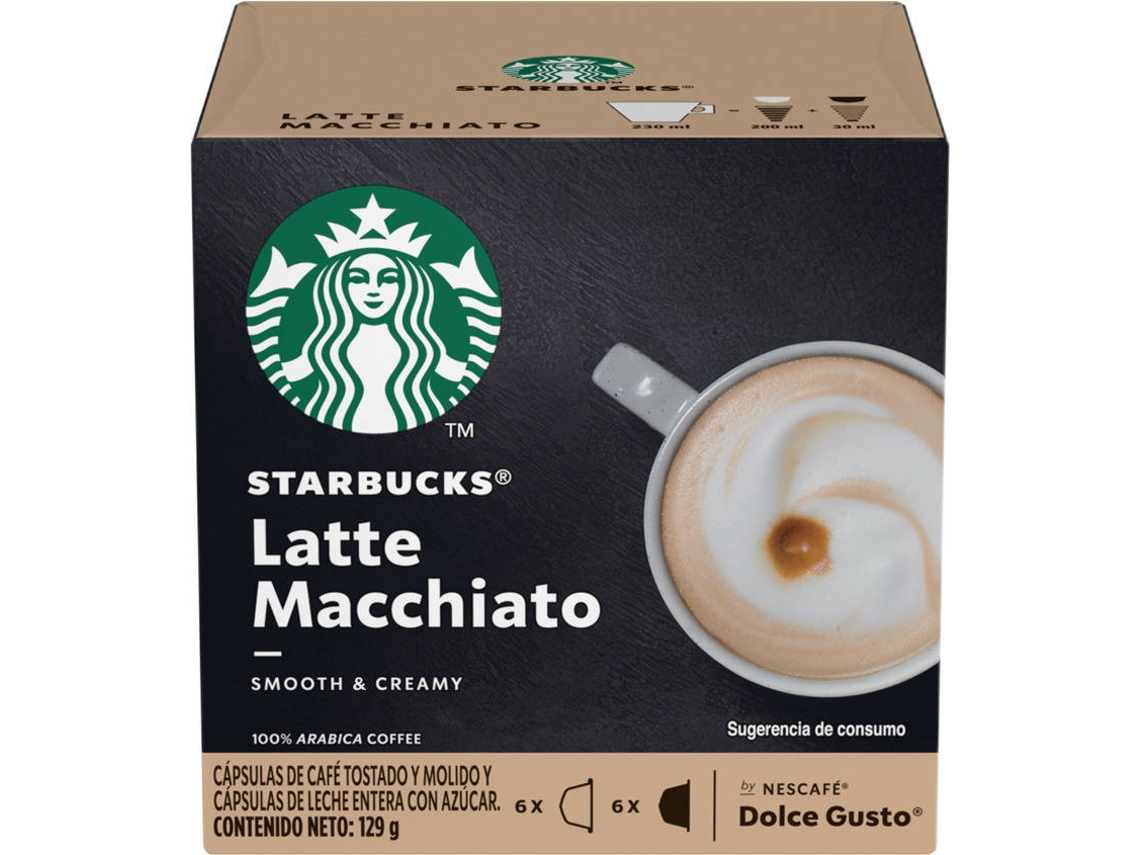 Cápsulas de café STARBUCKS by Dolce Gusto Latte Macchiato (Pack de 12)