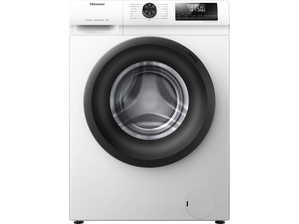 Lavadora HISENSE WFQP9014EVM (9 kg - 1200 rpm - Branco)