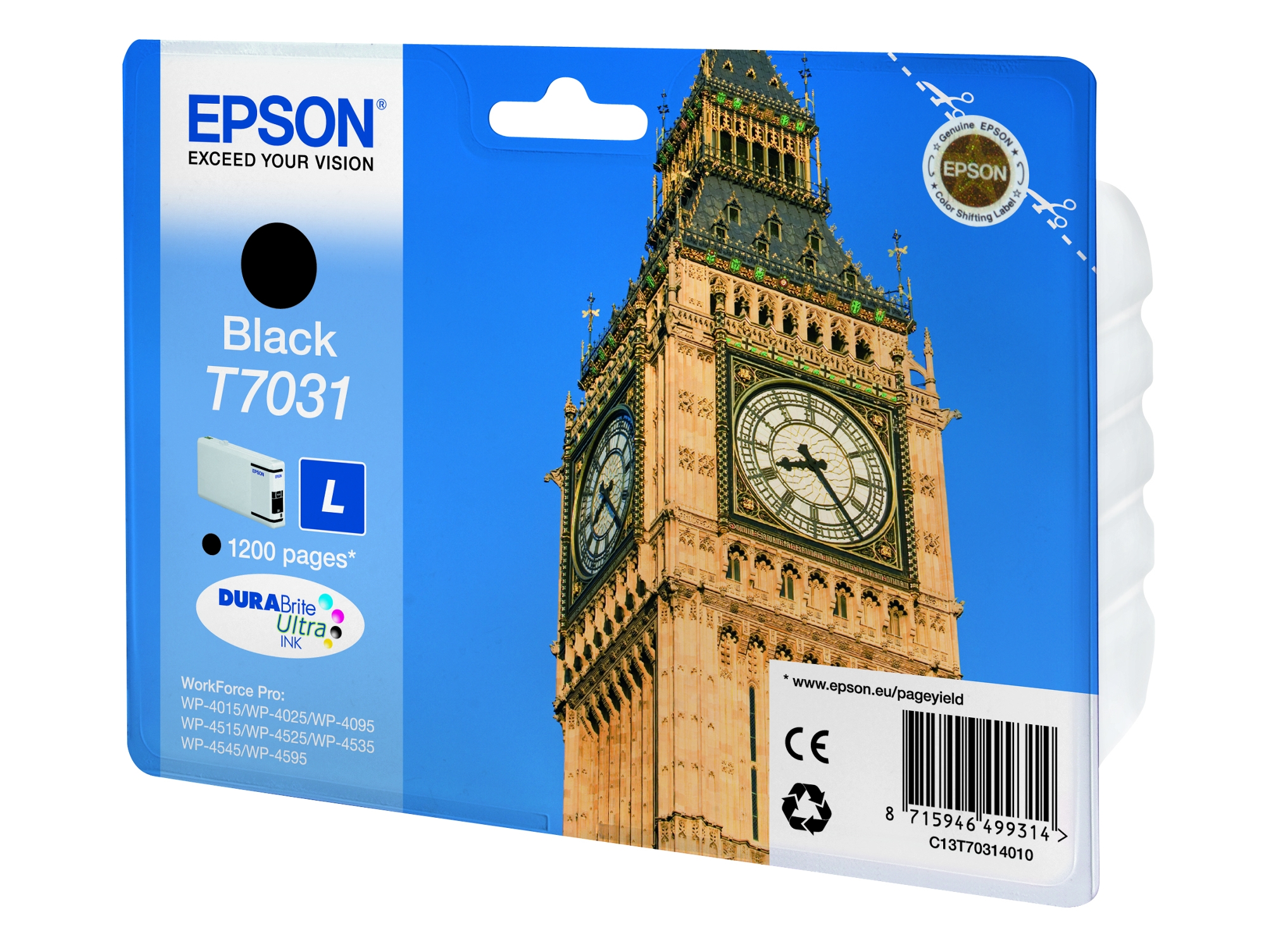 Cartucho de Tinta Original EPSON C13T70314010 T7031 Negro -