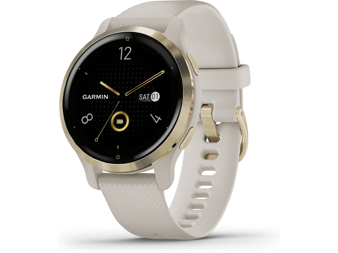 Reloj Deportivo GARMIN Venu 2S (Bluetooth - 10 dias de autonomia - Beige)