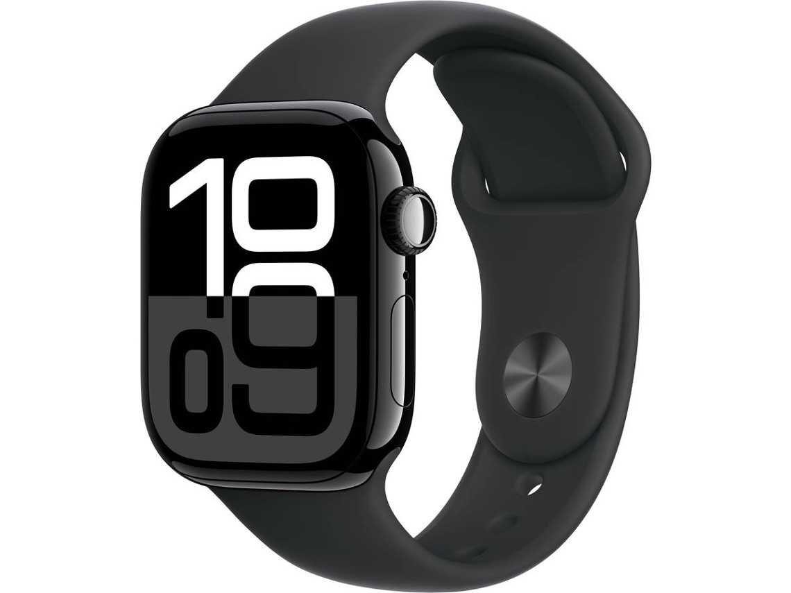 APPLE Watch Series 10 GPS 42 mm Aluminio Negro Azabache con Correa Deportiva Negro (Talla: S/M)