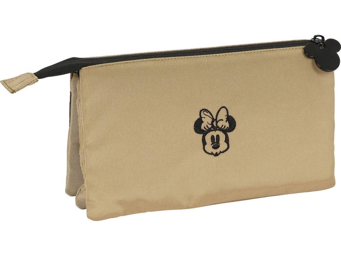 Estuche Triple MINNIE Premium Bege (22 x 12 x 3 cm)