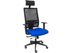 Silla Operativa PYC Horna Cabecero Azul (Brazos Ajustables - Malla)