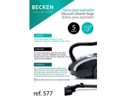 Bolsa de aspirador BECKEN REFª577 (5 unidades)