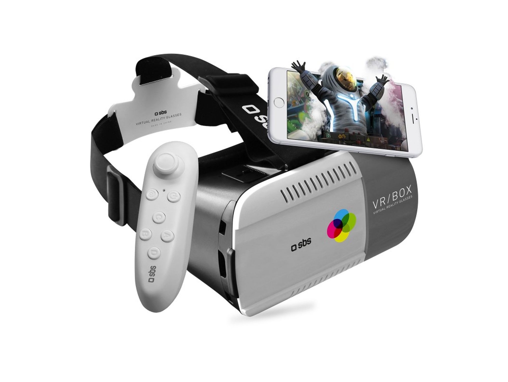 Visor de realidad virtual y Joystick para smartphone SBS