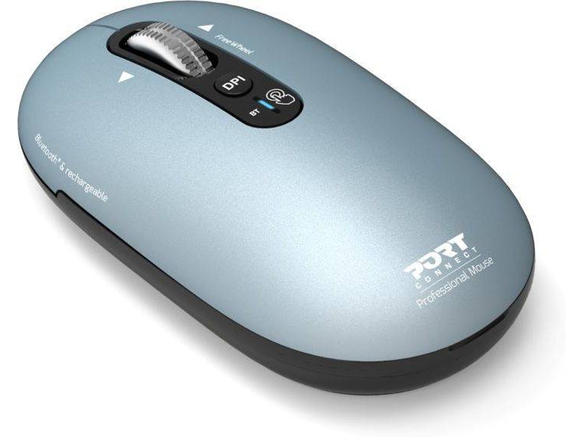 Ratón inalámbrico PORT DESIGNS Pure Mac (3200 ppp - Azul)