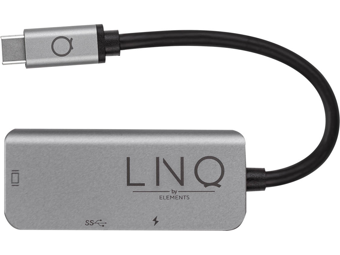 Hub LINQ LQ48000 (USB-C - 3 puertos - Gris)