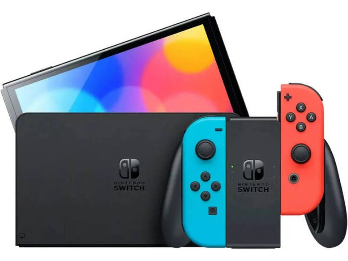 Consola Nintendo Switch Modelo OLED (64 GB - Azul y Rojo Neón) | Worten  Canarias