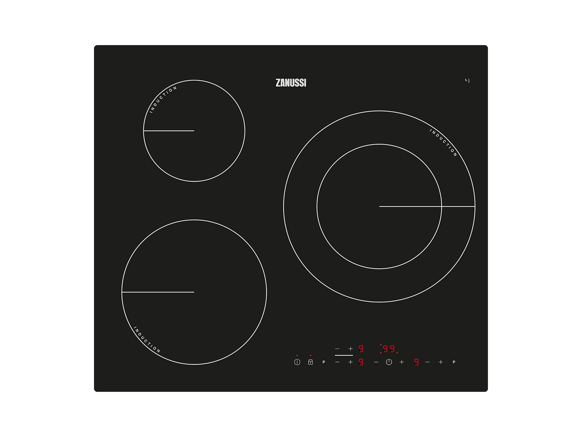 Placa de Inducción ZANUSSI ZM6233IOK (Eléctrica - 56 cm - Negro)