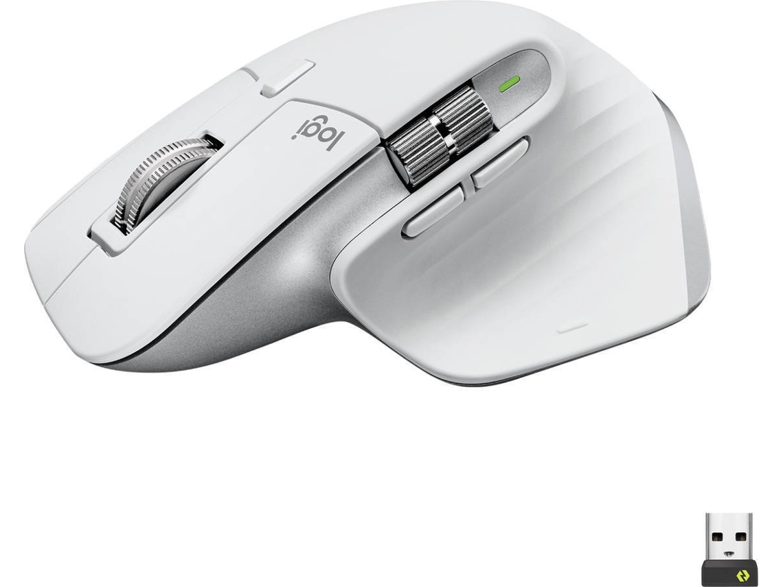 Ratón LOGITECH MX Master3S (Bluetooth - 8000 dpi - Blanco)