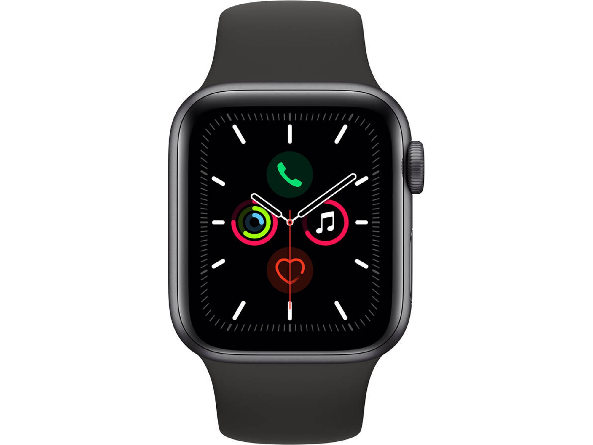 APPLE Watch Series 5 GPS+Cellular (Sport band - 40 mm - Aluminio gris, negro)