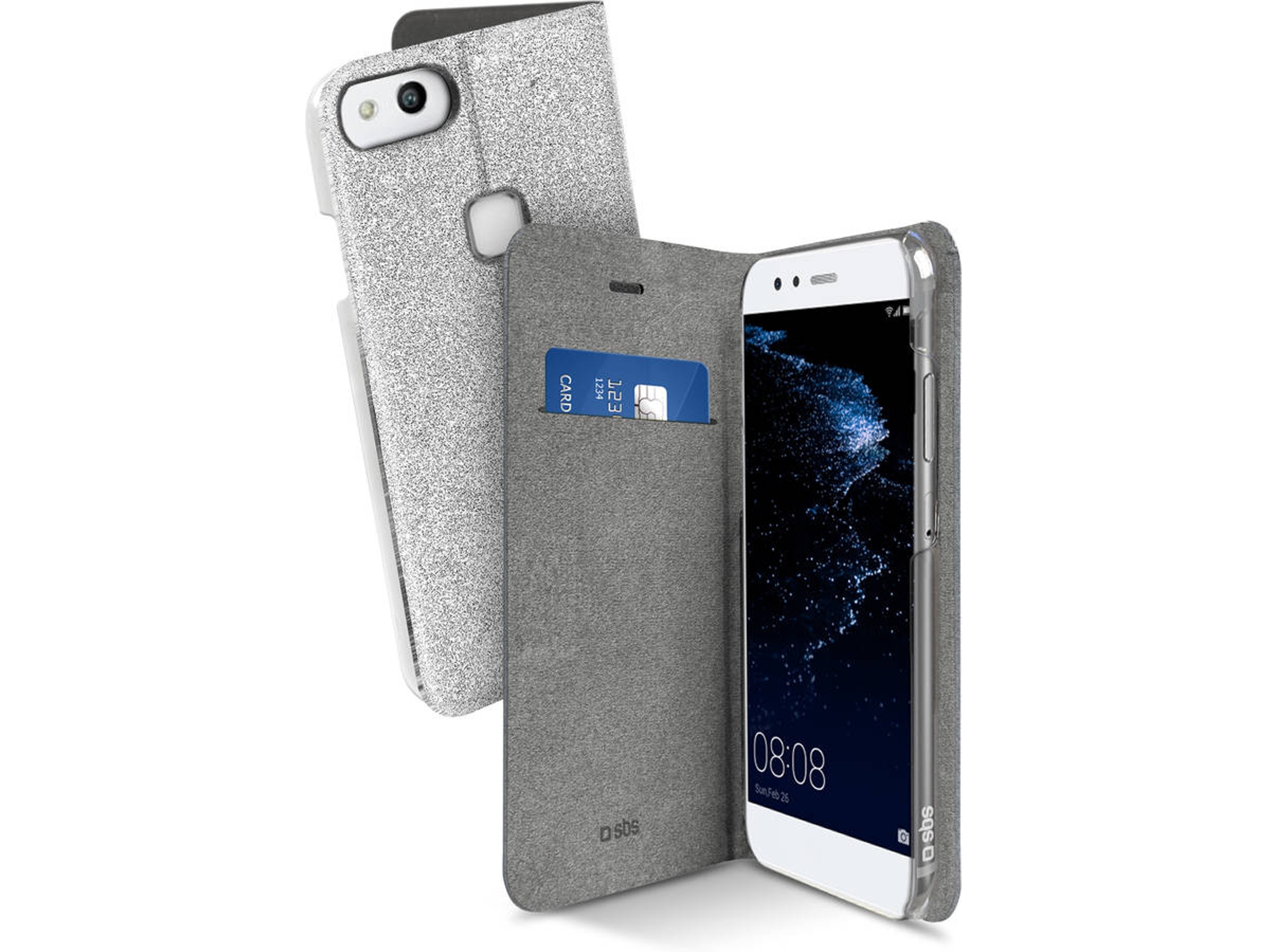 Funda Huawei P10 Lite SBS Book sparky Plateado