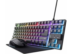 Pack Teclado TKL RGB + Ratón Inalámbrico RGB + Alfombrilla Trust GXT 794 (Teclado Layout ES - Negro)